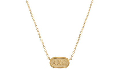 Alpha Chi Omega Oval Necklace (Athena)
