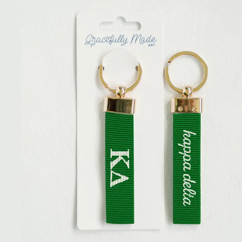 Sorority Embroidered Keychain