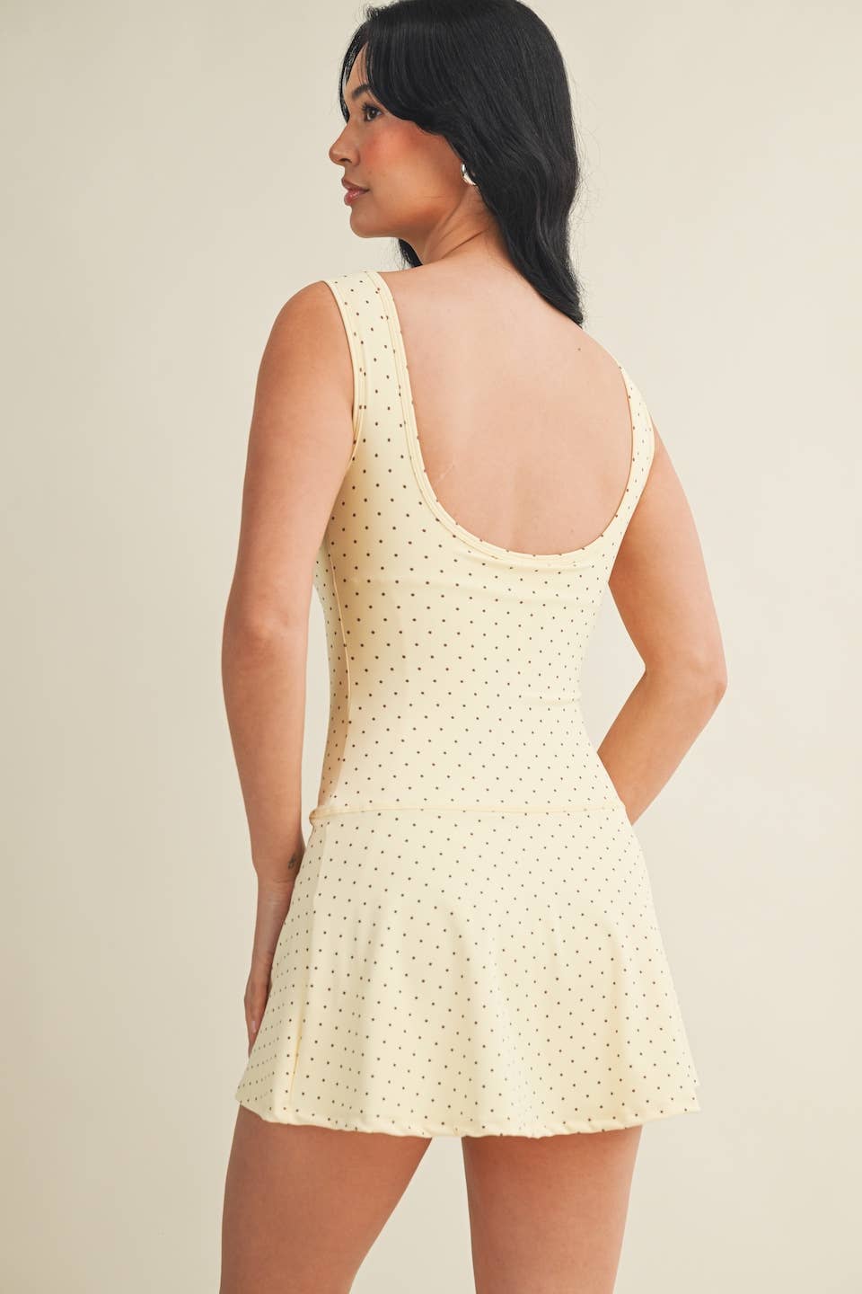 Polka Dot Athletic Dress: LEMON