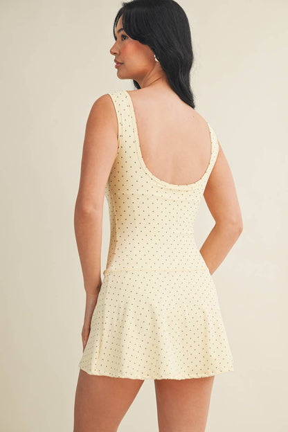 Polka Dot Athletic Dress: LEMON