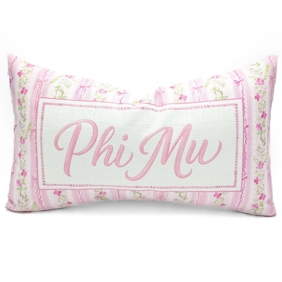 Phi Mu Grandmillennial Sorority Pillow