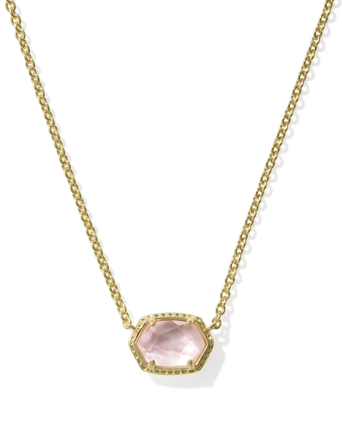 Daphne Frame Necklace Pink Mother of Pearl