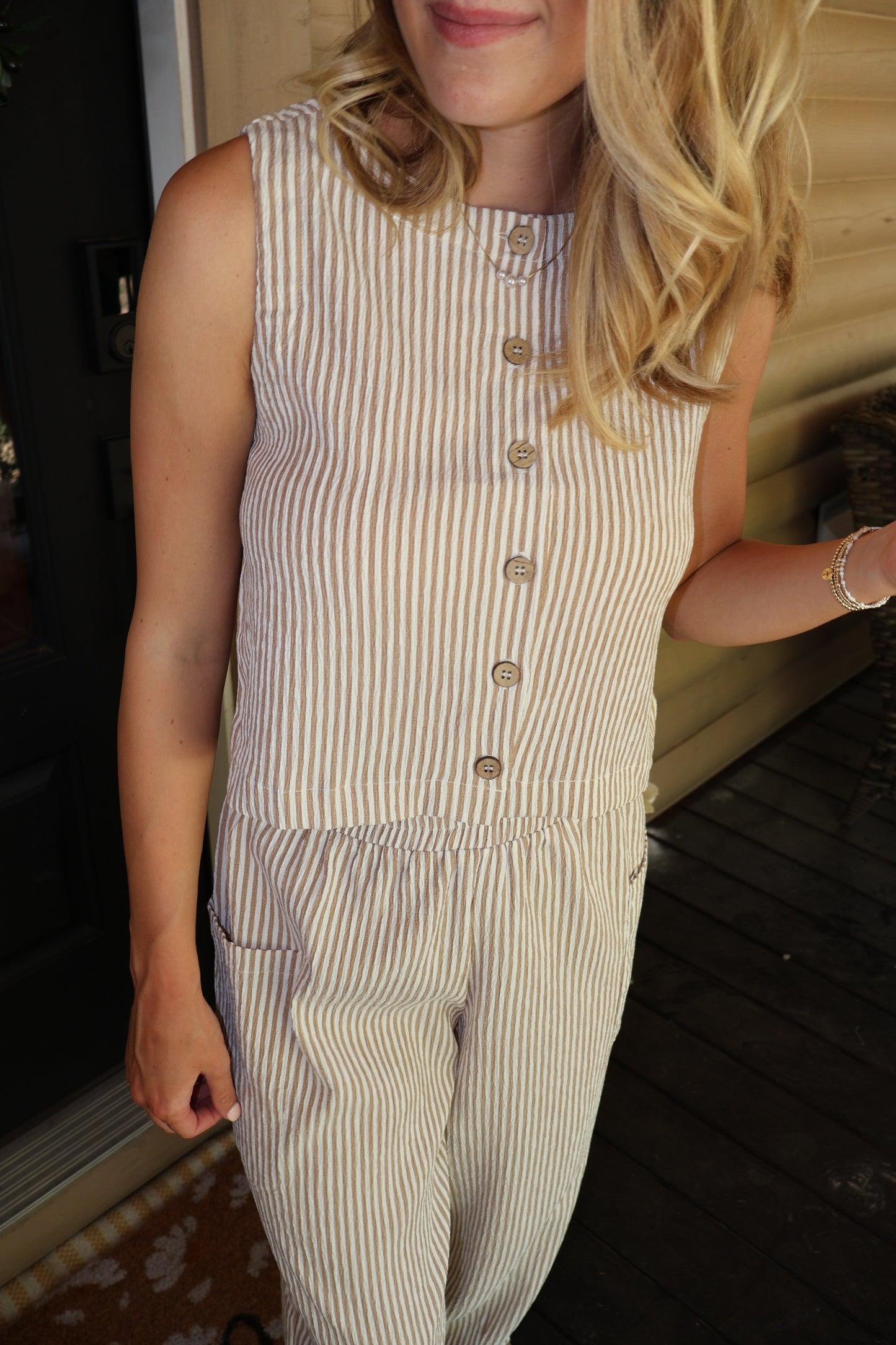 Stripe Summer Pant Set