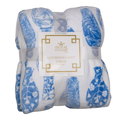 Chinoiserie Throw   Blue/White   50x60