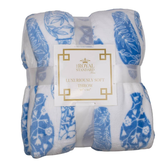 Chinoiserie Throw   Blue/White   50x60