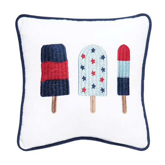 Patriotic 3 Popsicles Throw Pillow