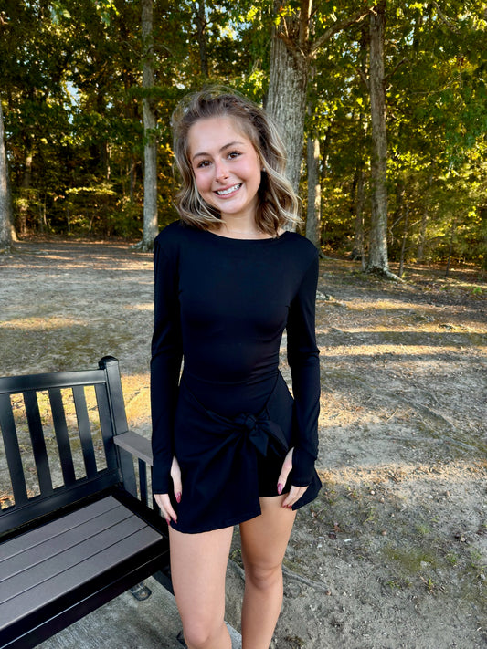 Wrapped Up Dress- BLACK
