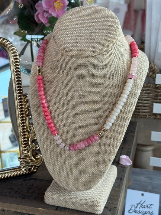 Kristina Necklace: Pink