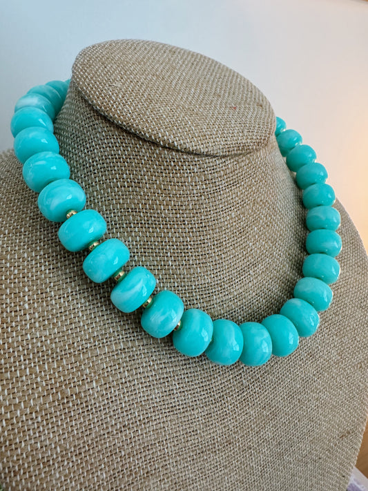 Bliss Beaded Necklace - Teal