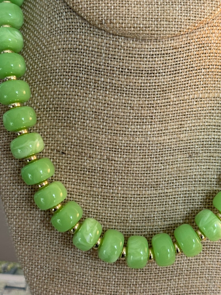 Bliss Necklace: Lime Green