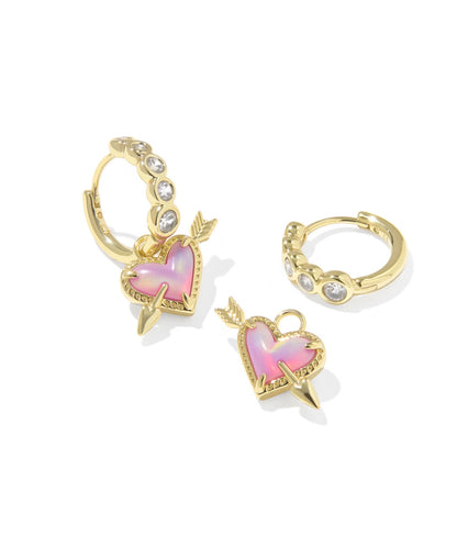 ARI HEART ARROW HUGGIE EARRING