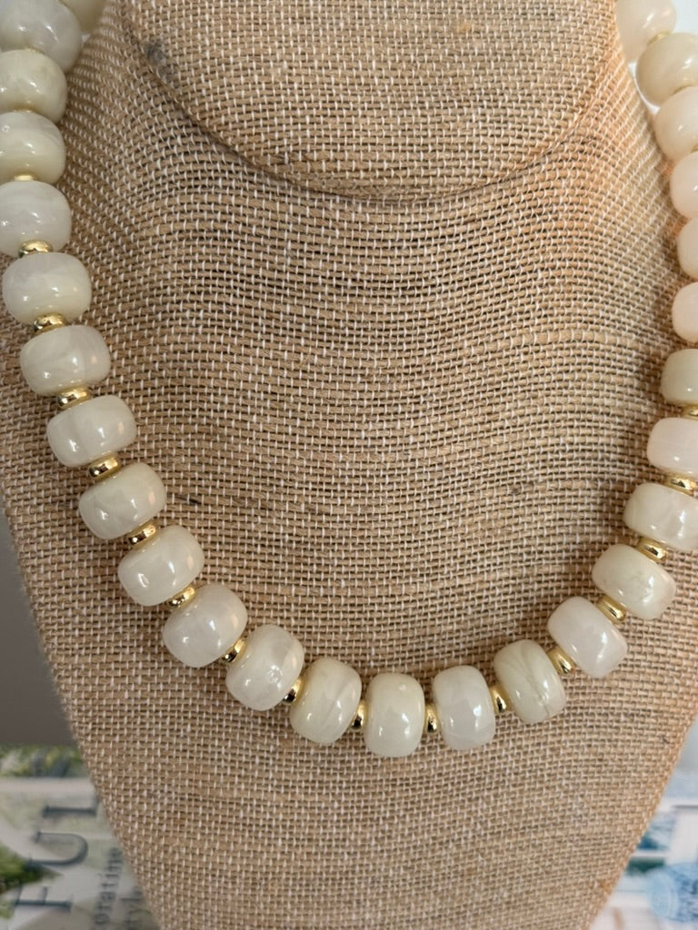 Bliss Necklace: Cream