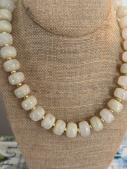 Bliss Necklace: Cream