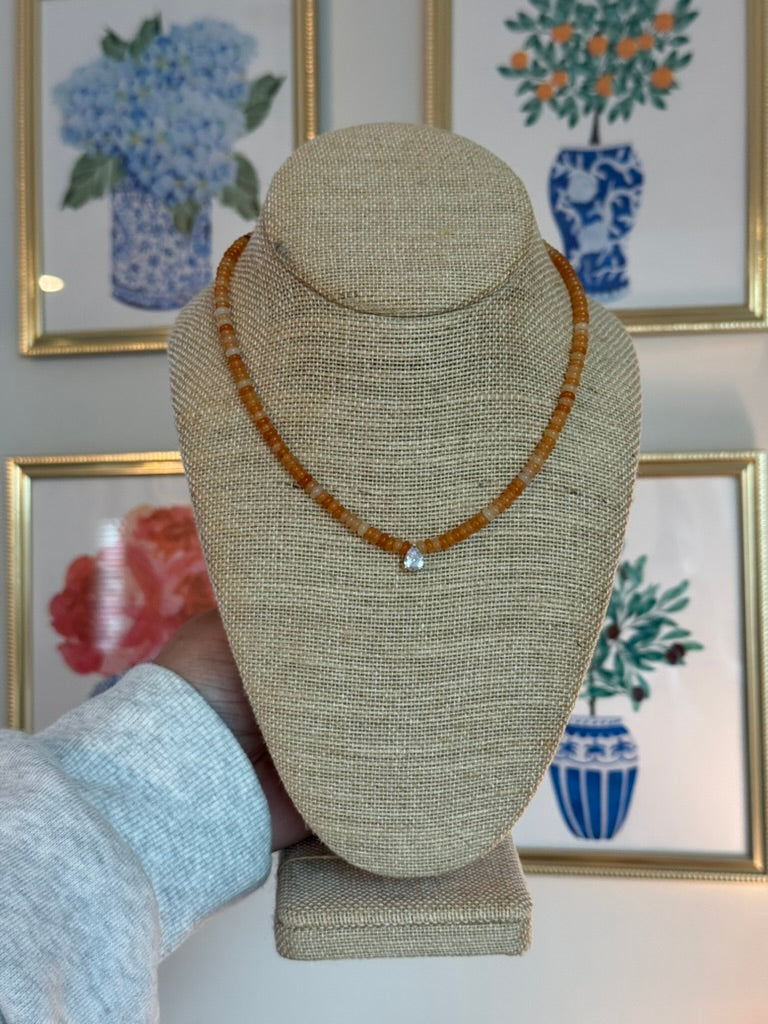 Cara Necklace: Orange