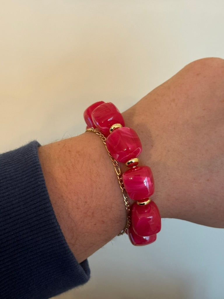Harper Bracelet: Poppy Pink