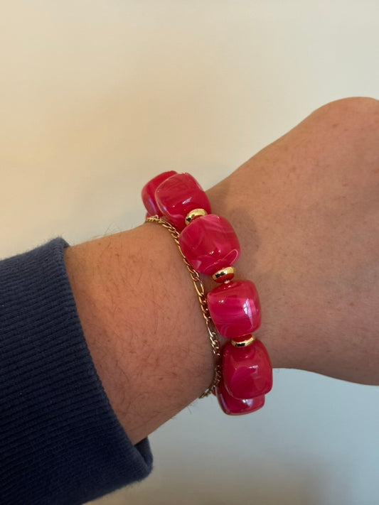 Harper Bracelet: Poppy Pink