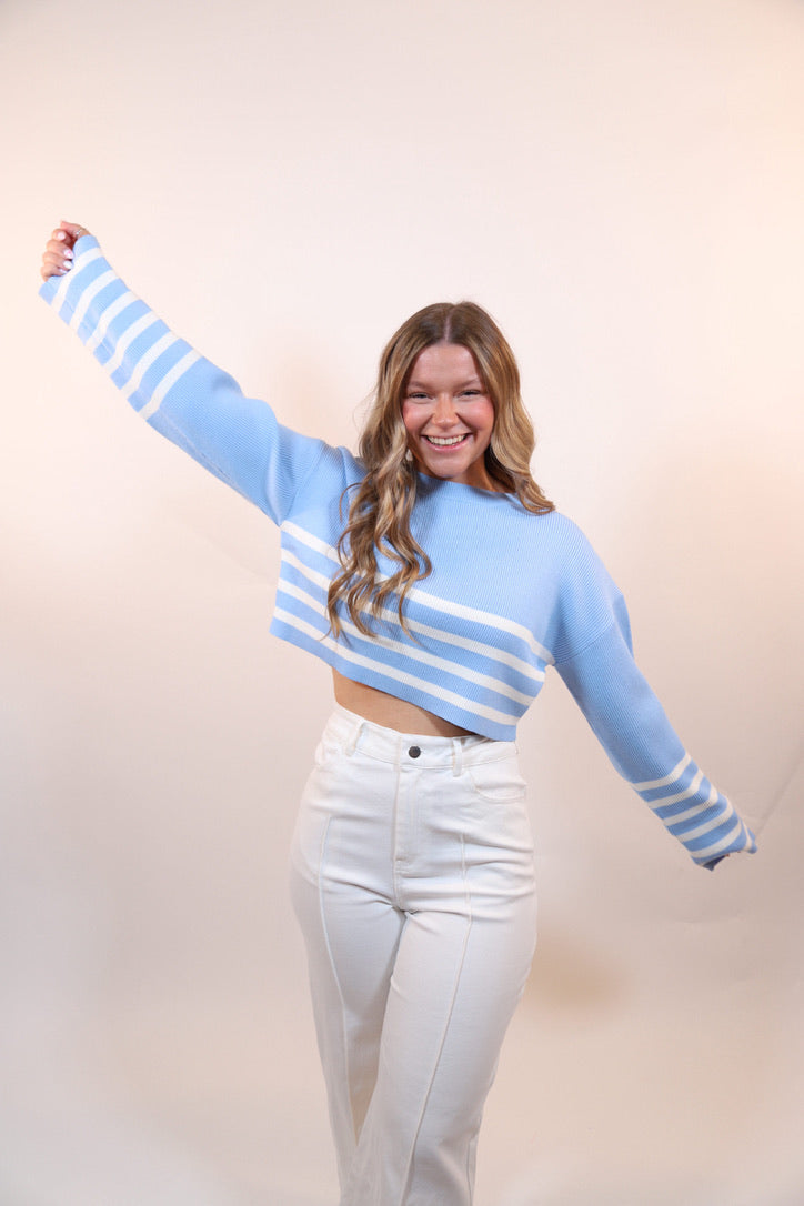 Mya Sweater Top - BLUE