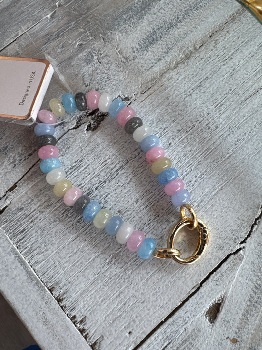 Summer Beaded Bracelet - Pink/Blue Multi