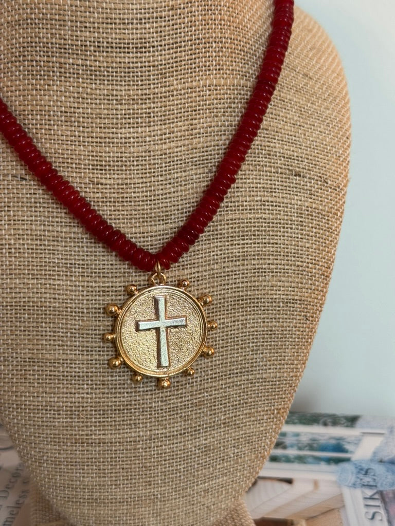 Sunday Morning Necklace: Red
