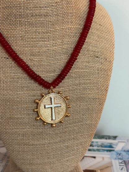 Sunday Morning Necklace: Red