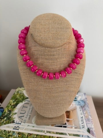 Bliss Necklace: Hot Pink