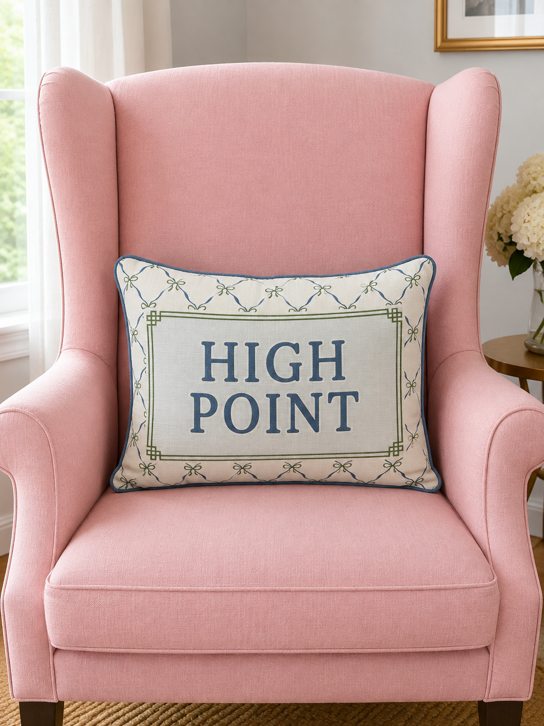 Preppy Bow Frame HP Pillow
