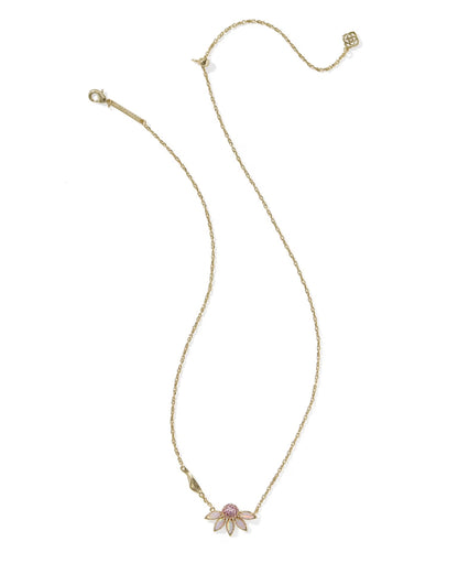 Anya Flower Pendant Necklace Light Pink