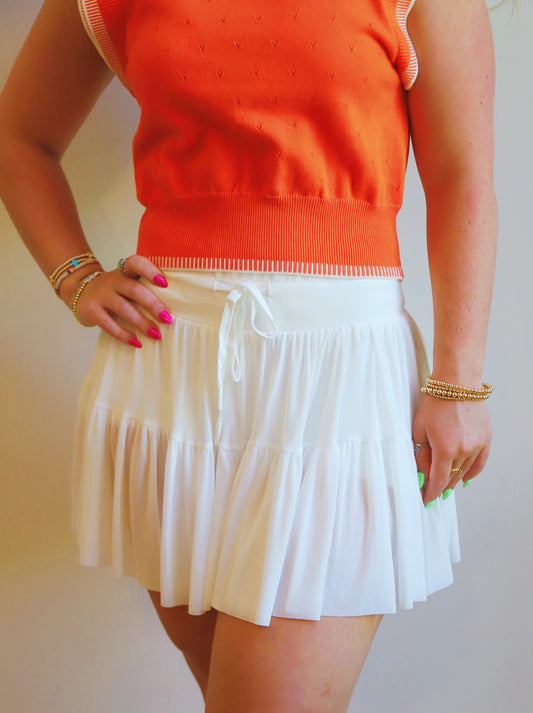 Game Day Skirt - WHITE