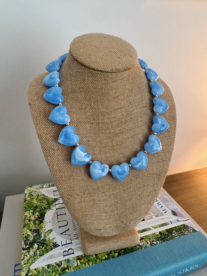 Lover Beaded Necklace - Blue