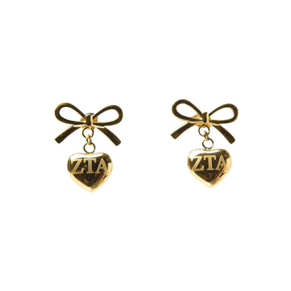 Greek Gold Bow Earring