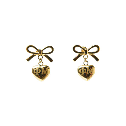 Greek Gold Bow Earring