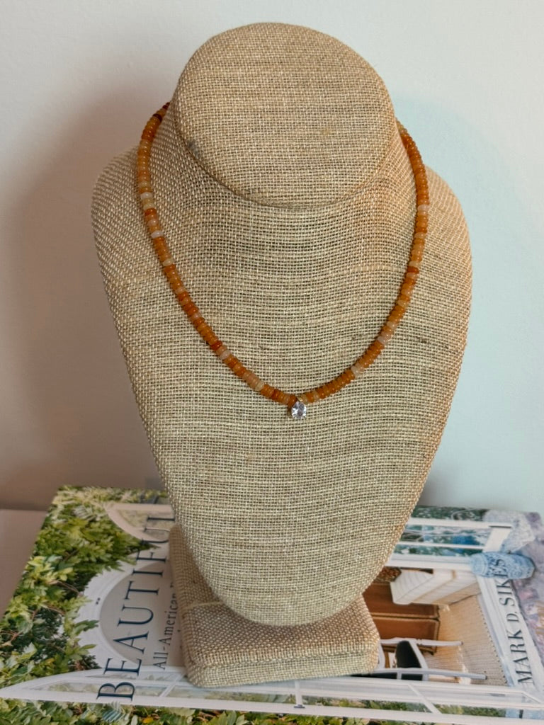 Cara Necklace: Orange