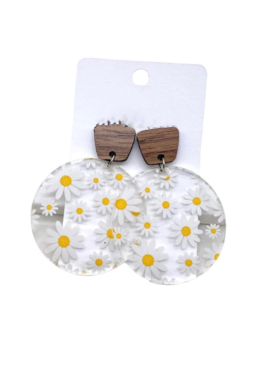 Floral Acrylic Earring