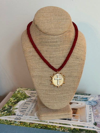 Sunday Morning Necklace: Red