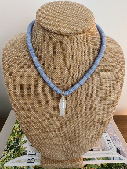 Periwinkle Beaded Necklace