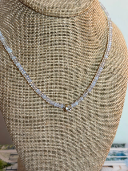 Cara Necklace: Sparkle White