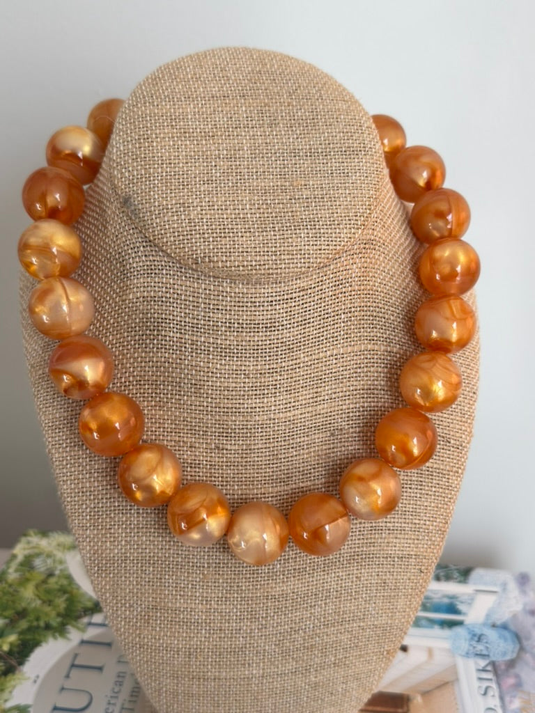 Lydia Necklace: Golden Orange