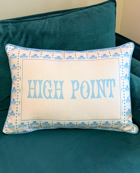 Blue Hydrangea Pillow - HIGH POINT