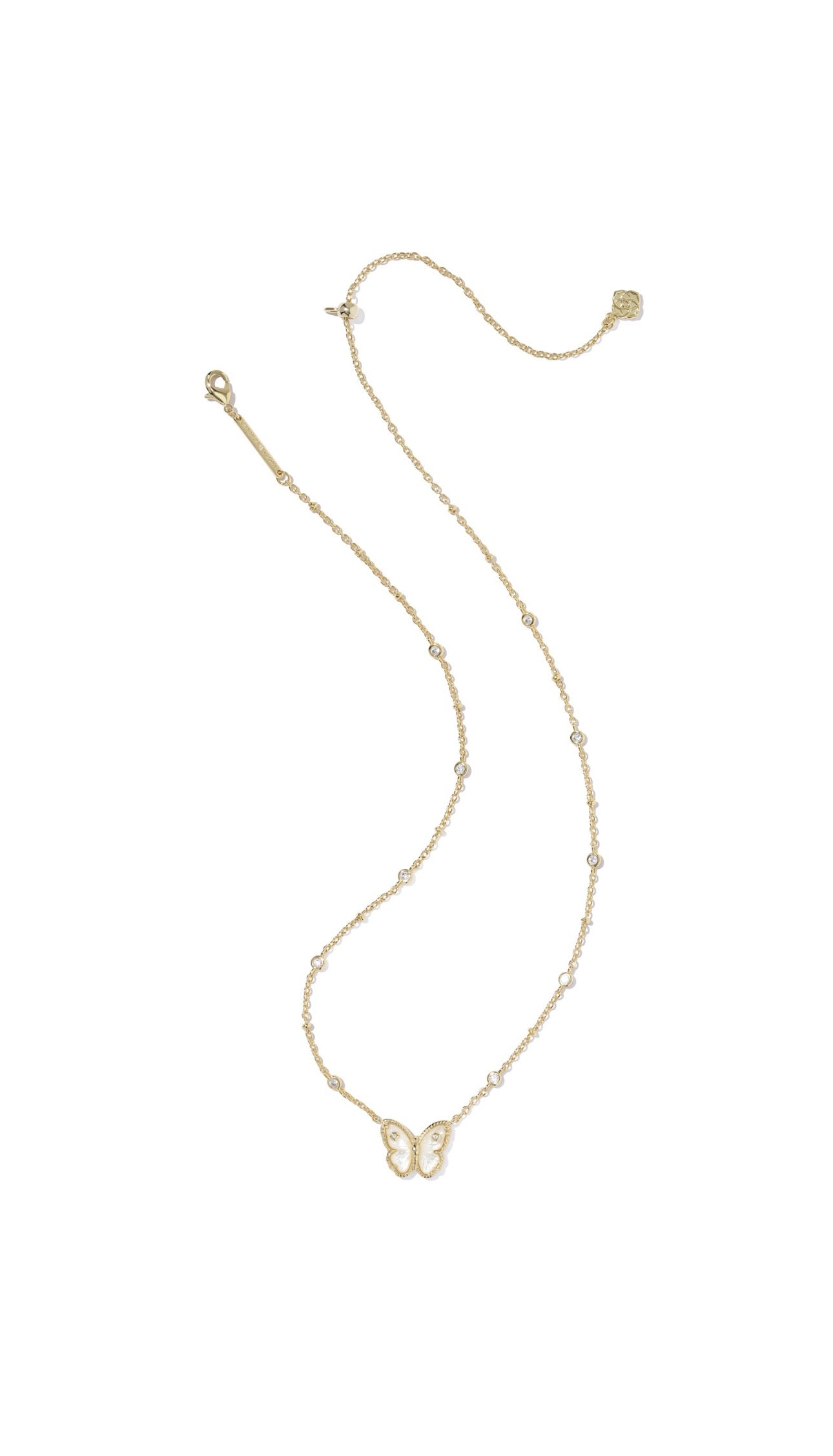 Cailey Butterfly Pendant Necklace Mother of Pearl