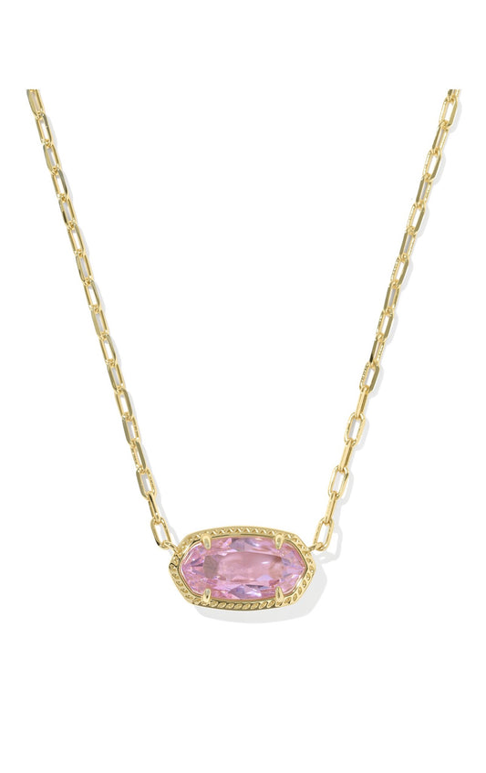 Elisa Luxe Gold Necklace Pink