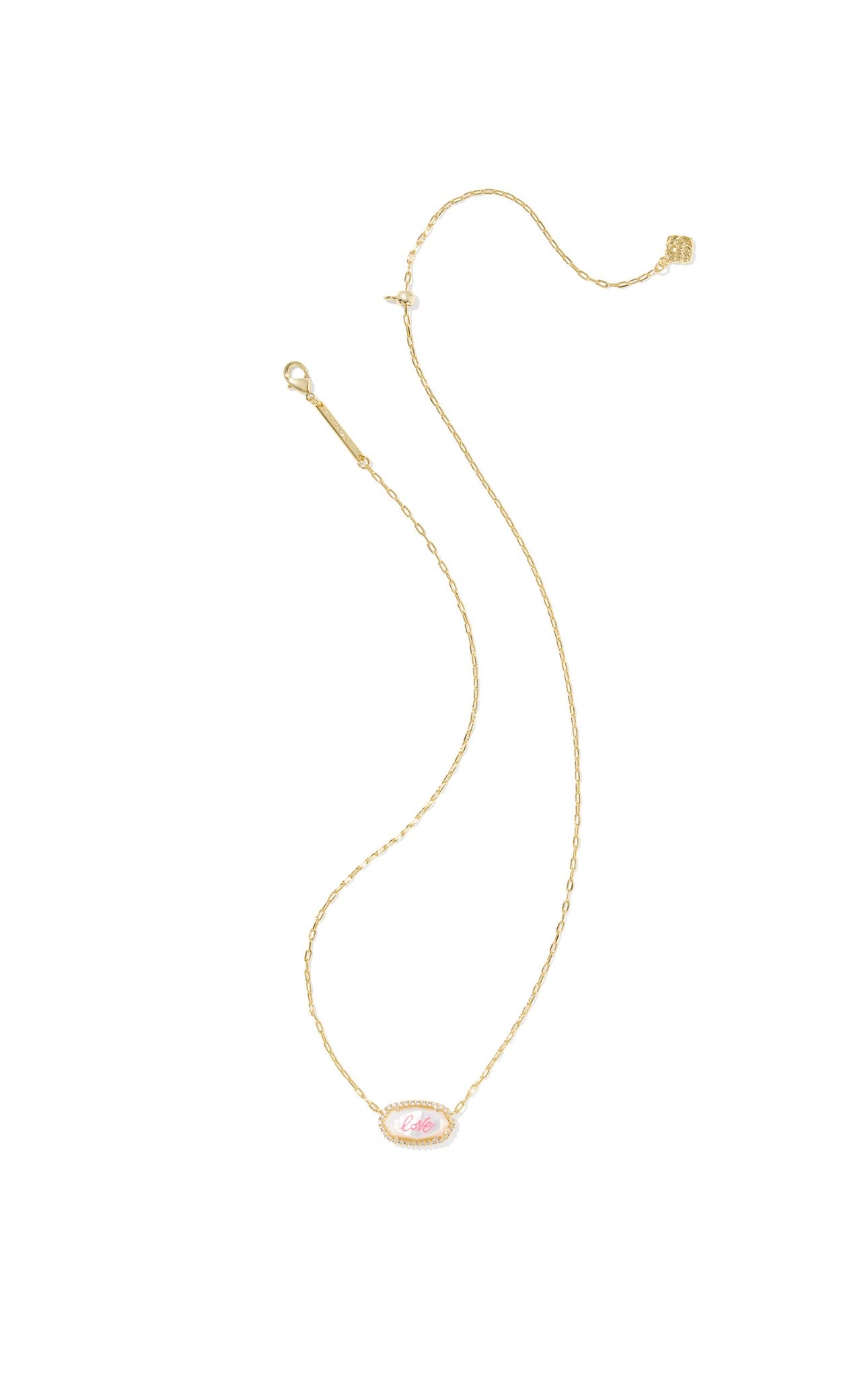 ELISA PAVE PENDANT NECKLACE “LOVE”