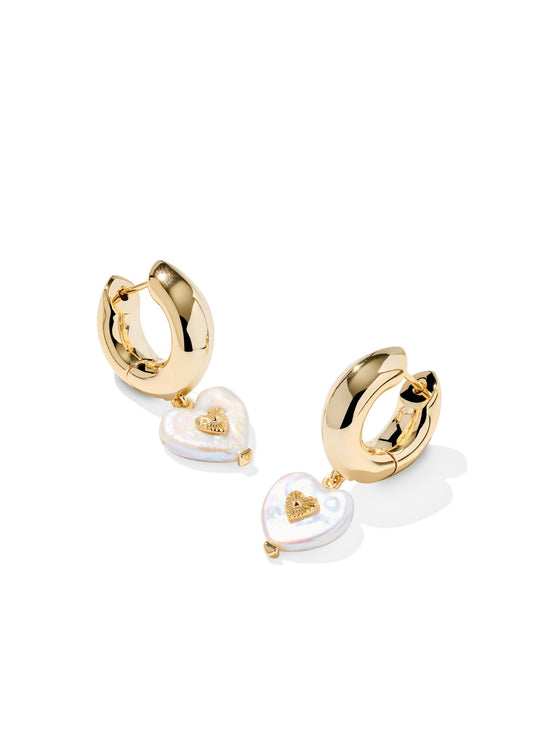 SASHA HEART HUGGIE EARRINGS