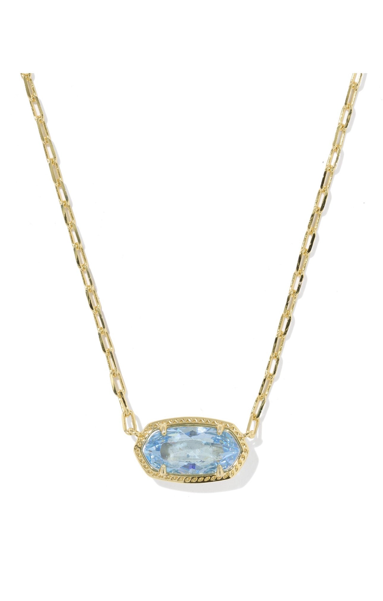 Elisa Luxe Gold Necklace Blue