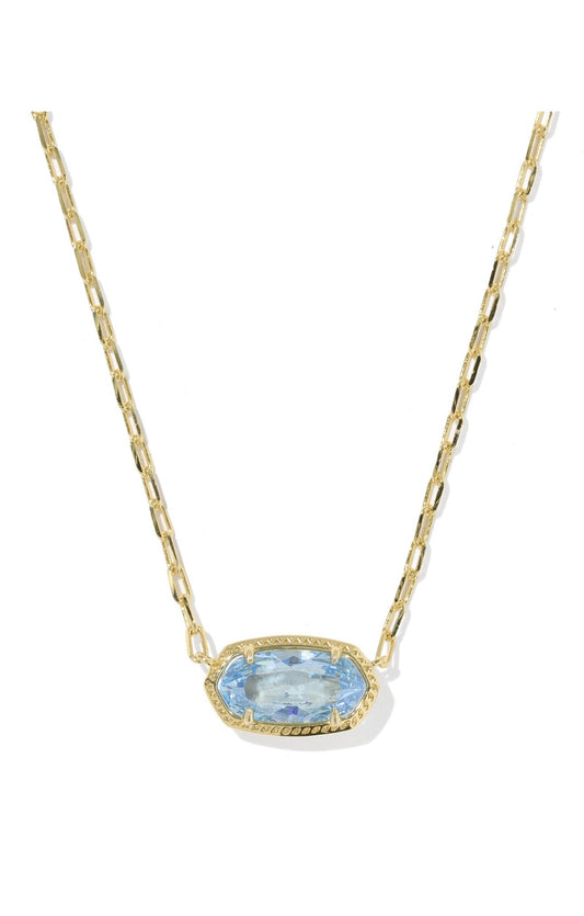Elisa Luxe Gold Necklace Blue