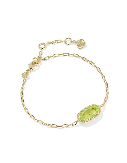 Elaina Luxe Gold Chain Bracelet Gold Green