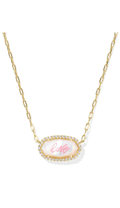 ELISA PAVE PENDANT NECKLACE “LOVE”
