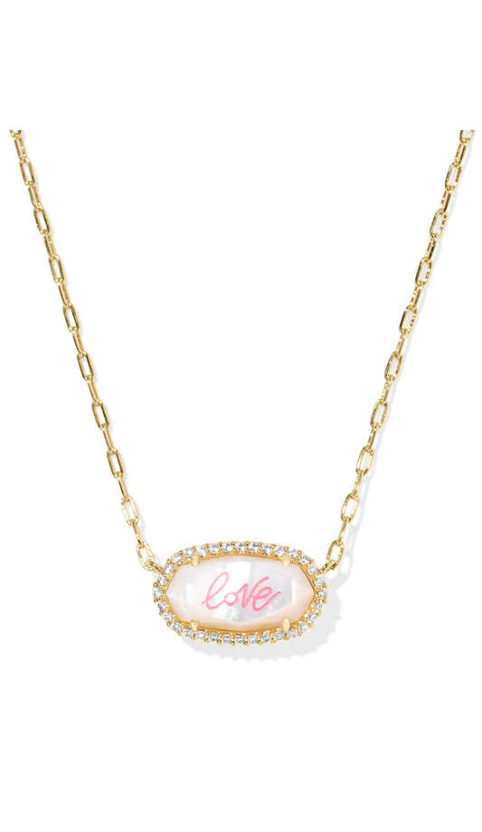 ELISA PAVE PENDANT NECKLACE “LOVE”