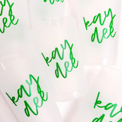 Script Frost Sorority Cup