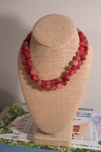 Jackie Necklace: Pink