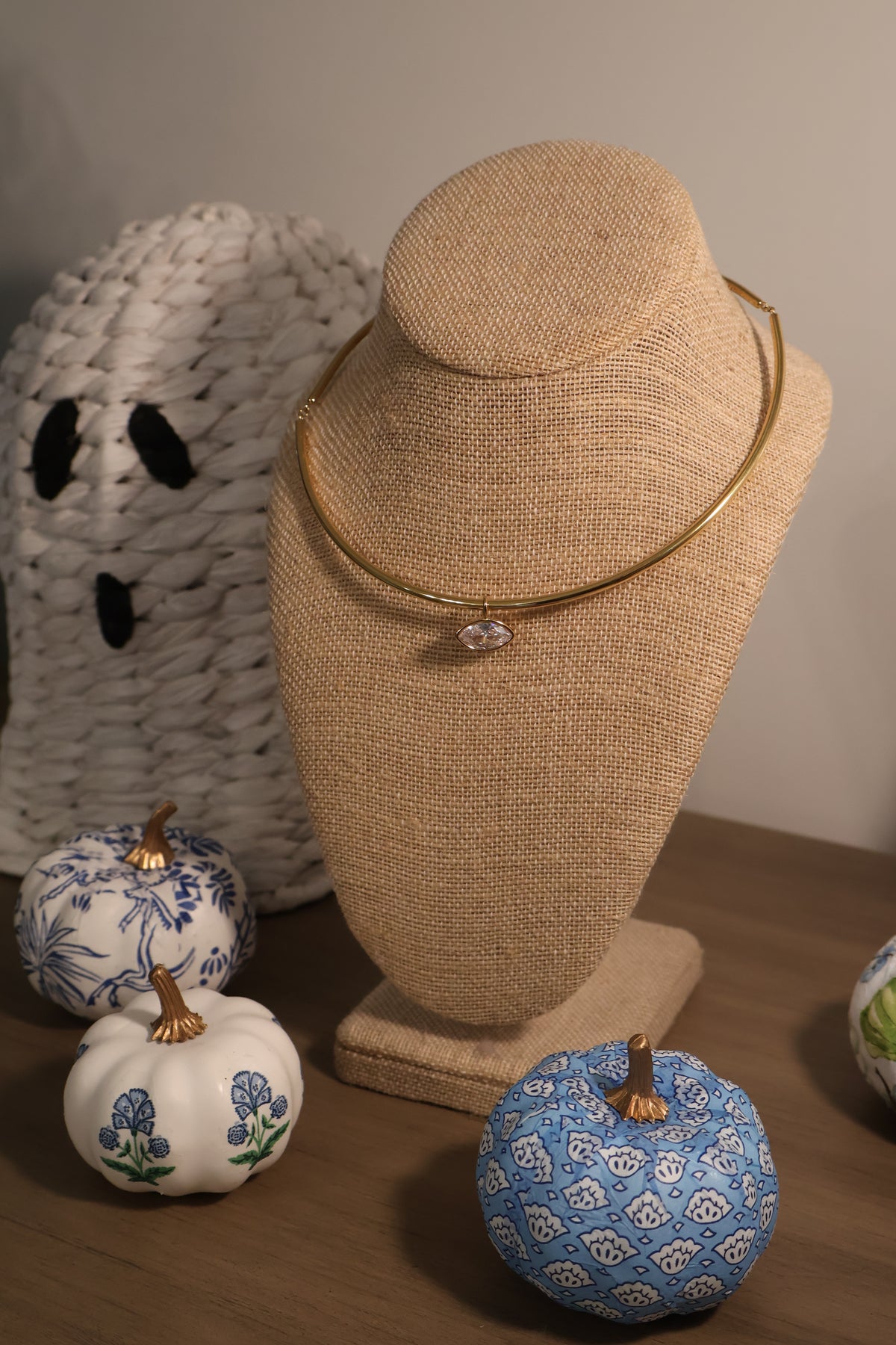 Bezel Marquise Stone Necklace